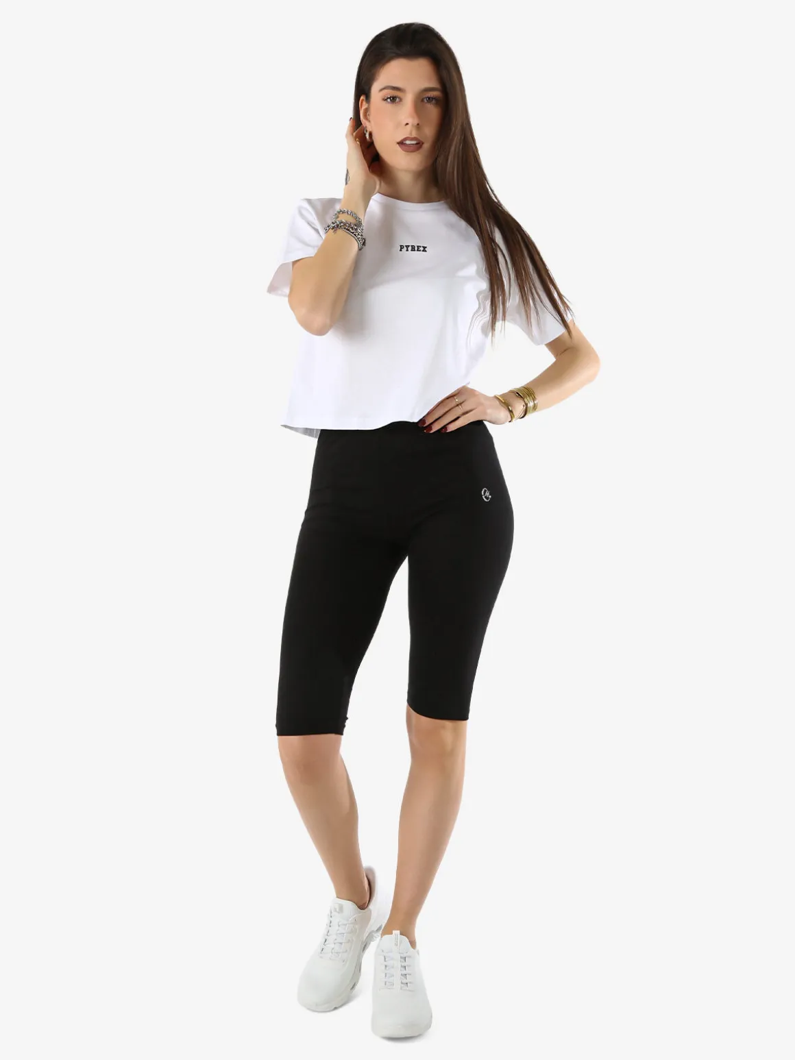 Coveri Moving Leggings a pinocchietto da donna in cotone - nero