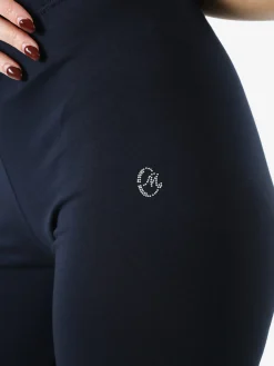 Coveri Moving Leggings a pinocchietto da donna in cotone - blu scuro