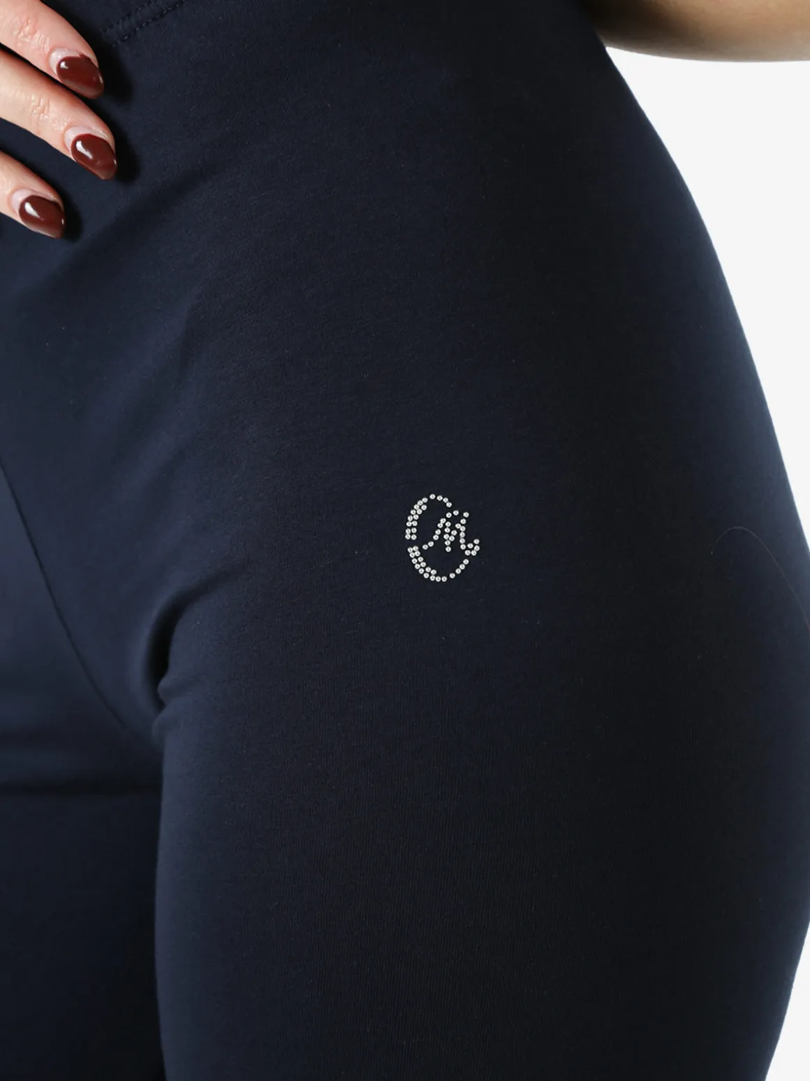 Coveri Moving Leggings a pinocchietto da donna in cotone - blu scuro