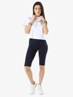 Coveri Moving Leggings a pinocchietto da donna in cotone - blu scuro