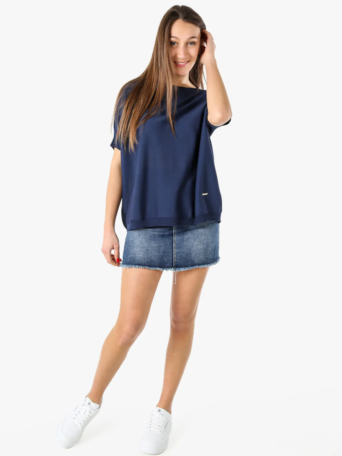 Coveri Moving Maglia donna a maniche corte - blu