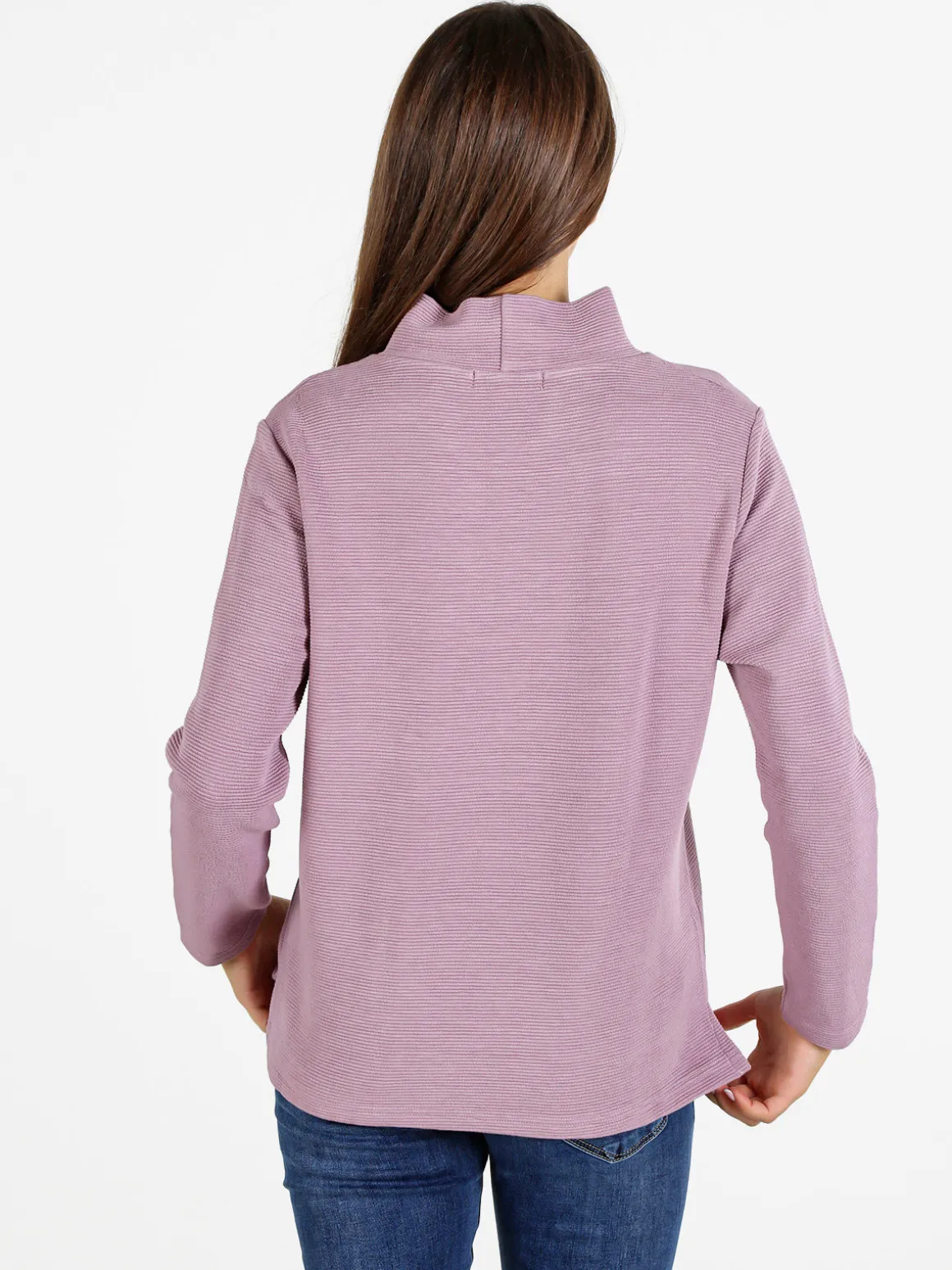 Coveri Moving Maglia donna a maniche lunghe accollata - rosa