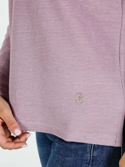Coveri Moving Maglia donna a maniche lunghe accollata - rosa