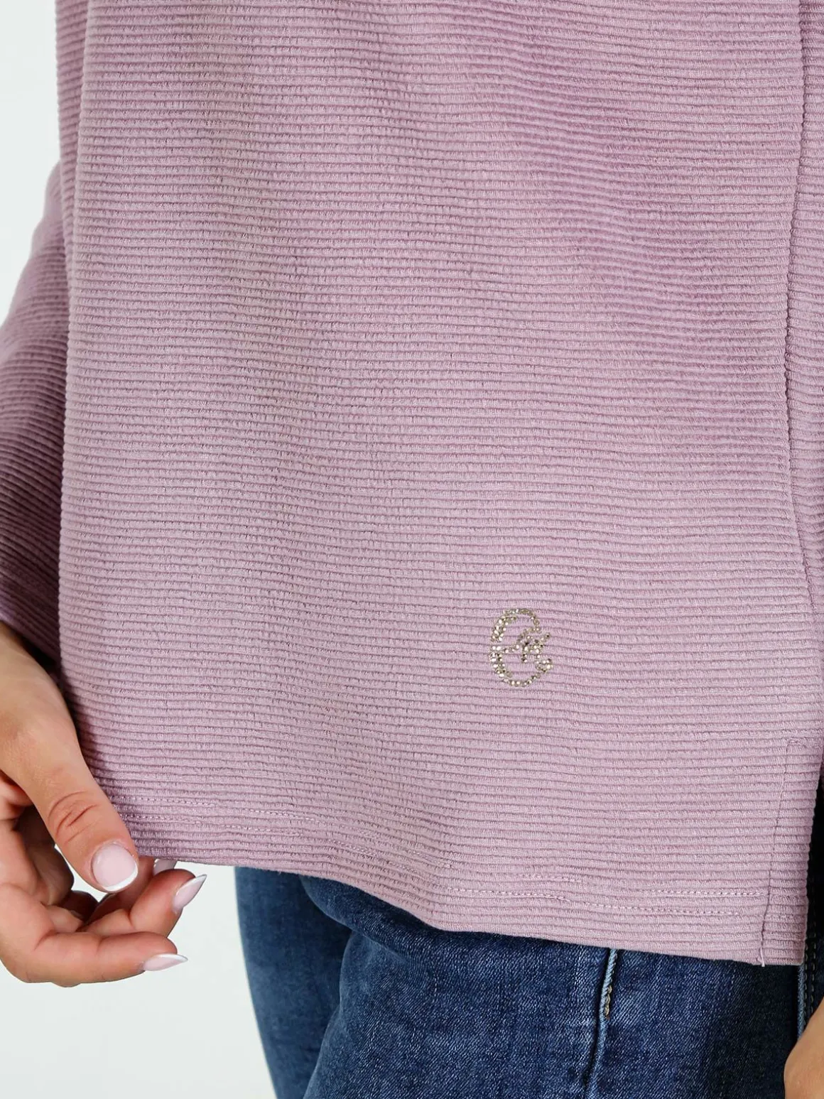 Coveri Moving Maglia donna a maniche lunghe accollata - rosa