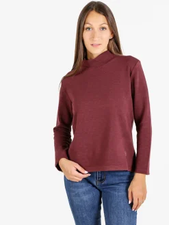 Coveri Moving Maglia donna a maniche lunghe accollata - bordeaux