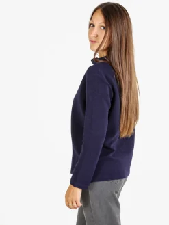Coveri Moving Maglia donna a maniche lunghe accollata - nero