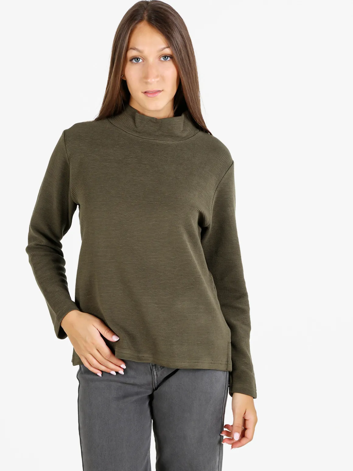 Coveri Moving Maglia donna a maniche lunghe accollata - bordeaux