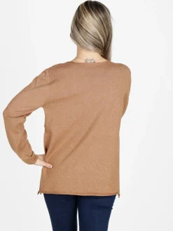Coveri Moving Maglia donna in lurex con spacchi laterali