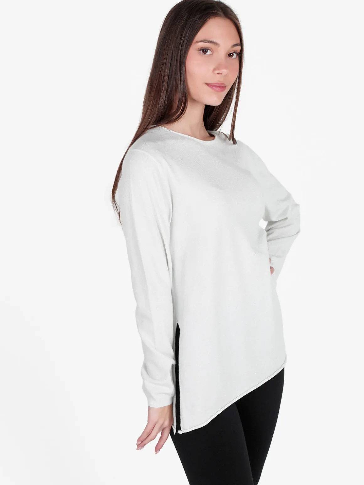 Coveri Moving Maglia donna in lurex con spacchi laterali