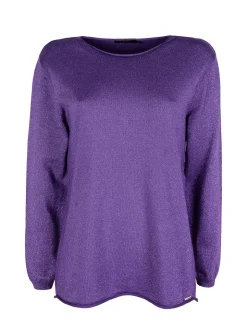 Coveri Moving Maglia donna in lurex con spacchi laterali