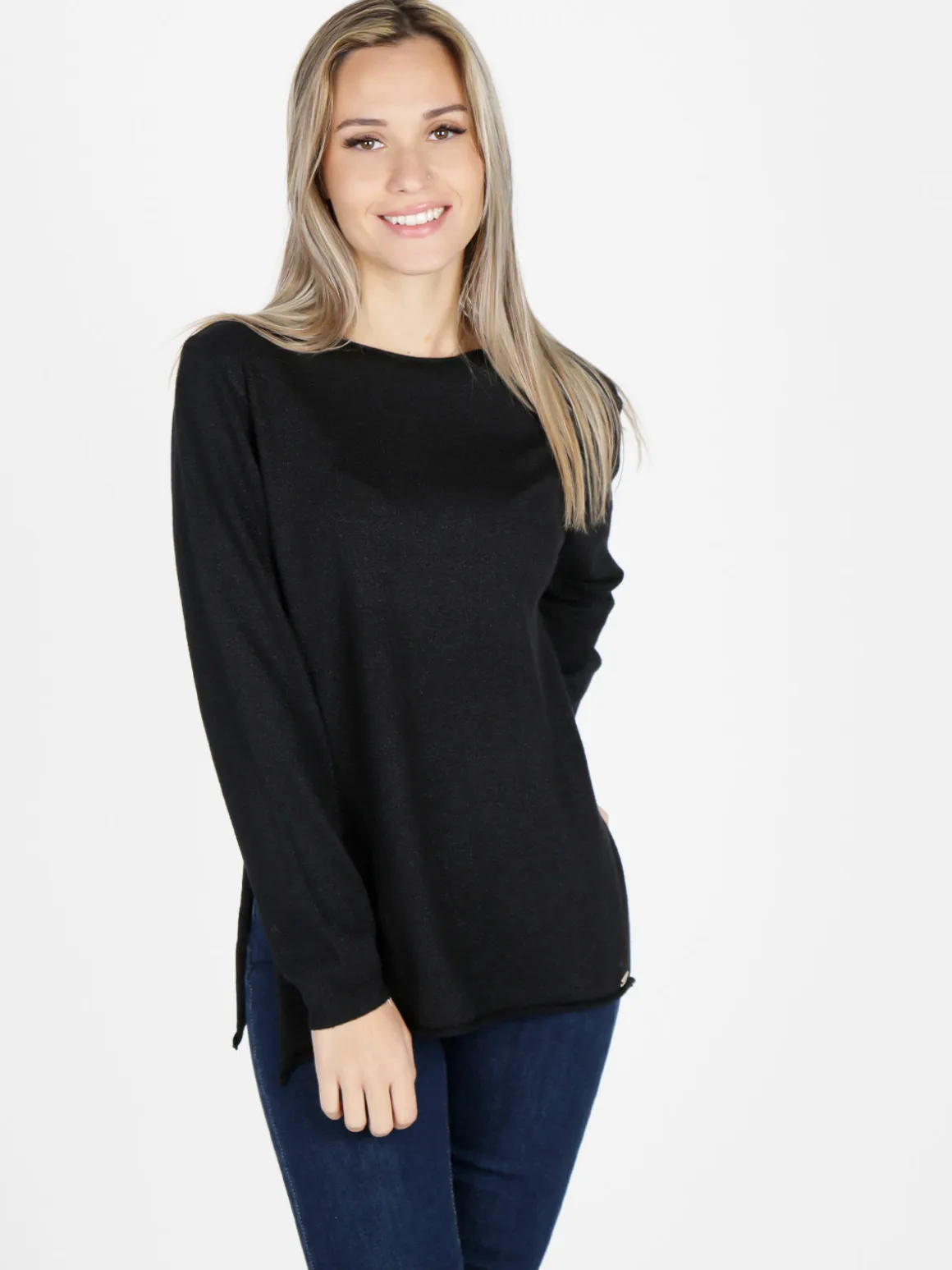 Coveri Moving Maglia donna in lurex con spacchi laterali