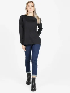 Coveri Moving Maglia donna in lurex con spacchi laterali