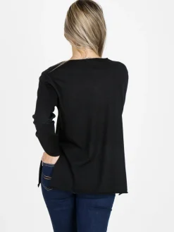 Coveri Moving Maglia donna in lurex con spacchi laterali