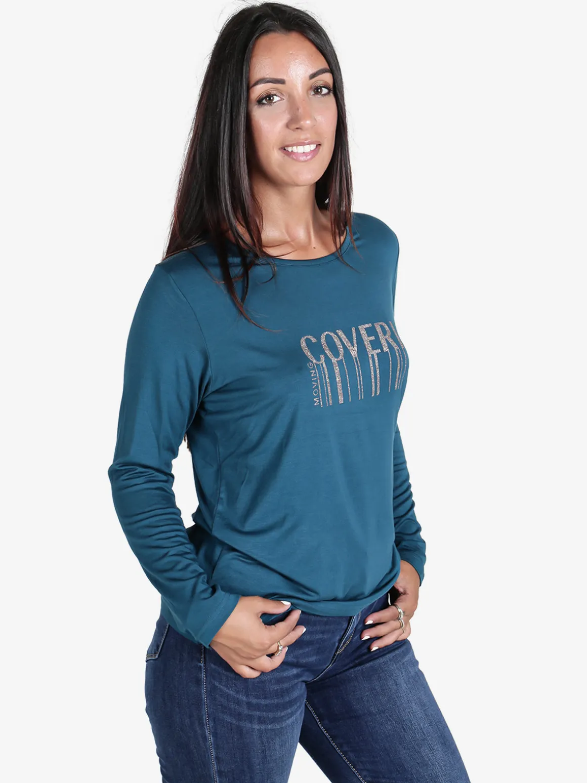 Coveri Moving Maglia girocollo da donna con stampa