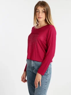 Coveri Moving Maxi maglia da donna con strass