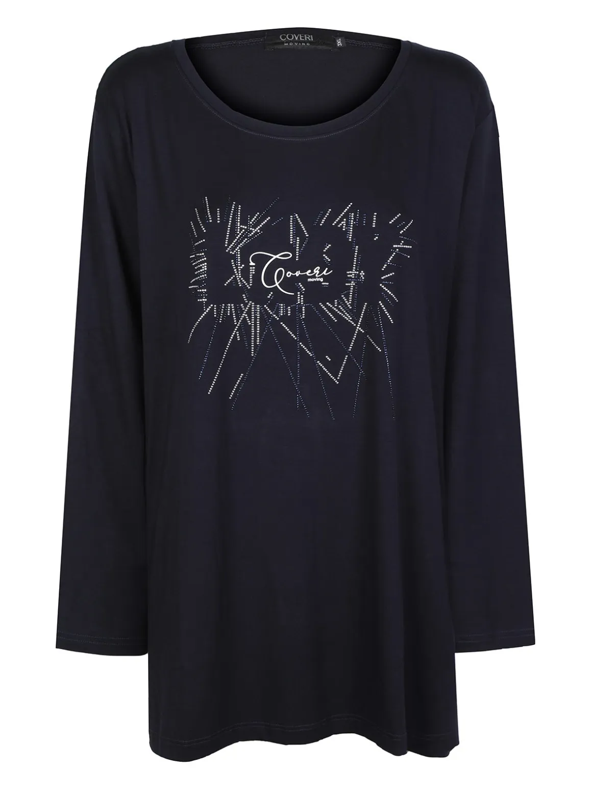 Coveri Moving Maxi maglia donna con strass taglie forti