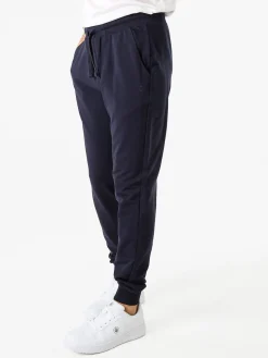 Coveri Moving Pantaloni tuta da uomo in cotone con coulisse e polsini - blu scuro