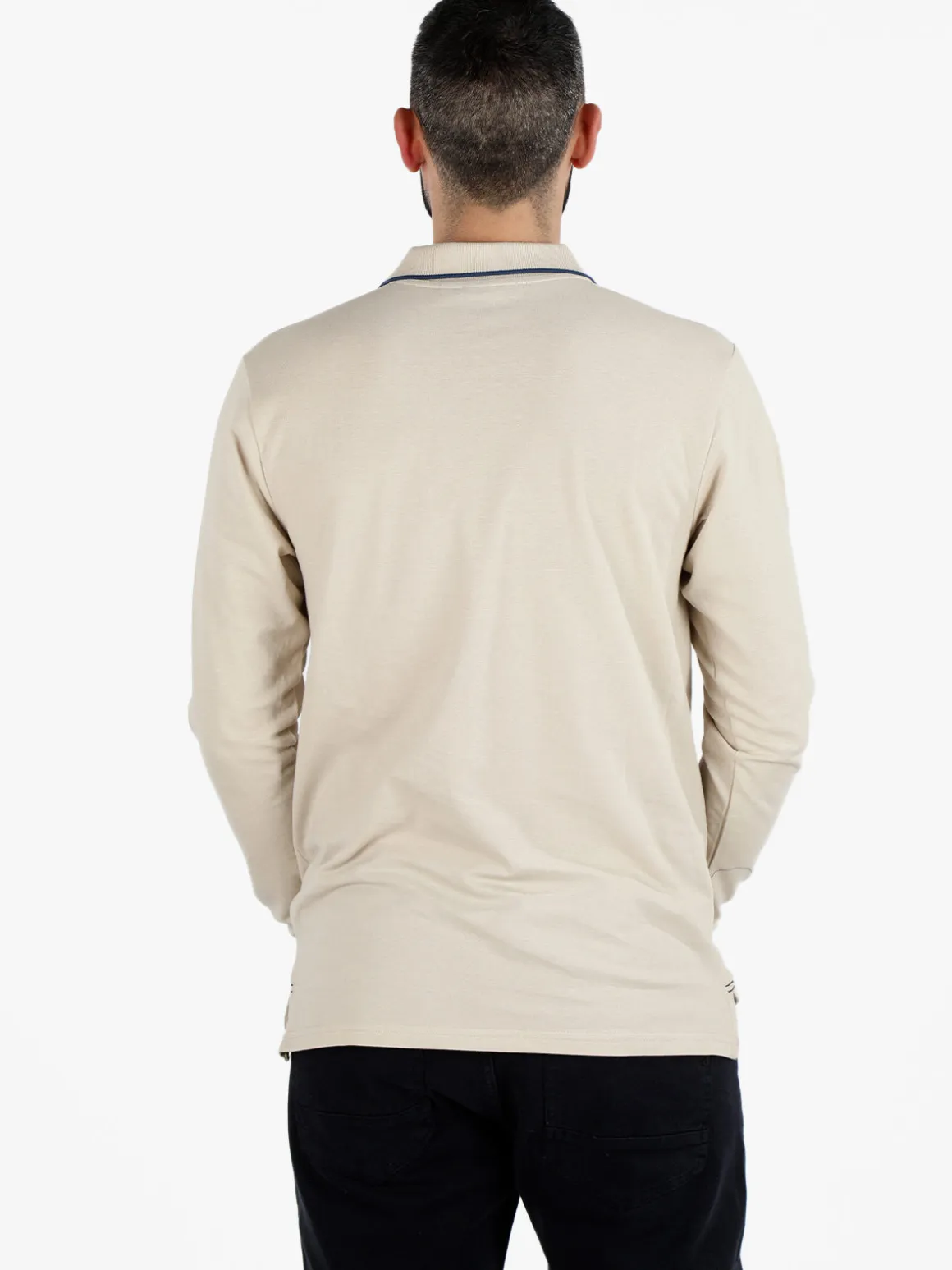 Coveri Moving Polo da uomo a maniche lunghe in cotone