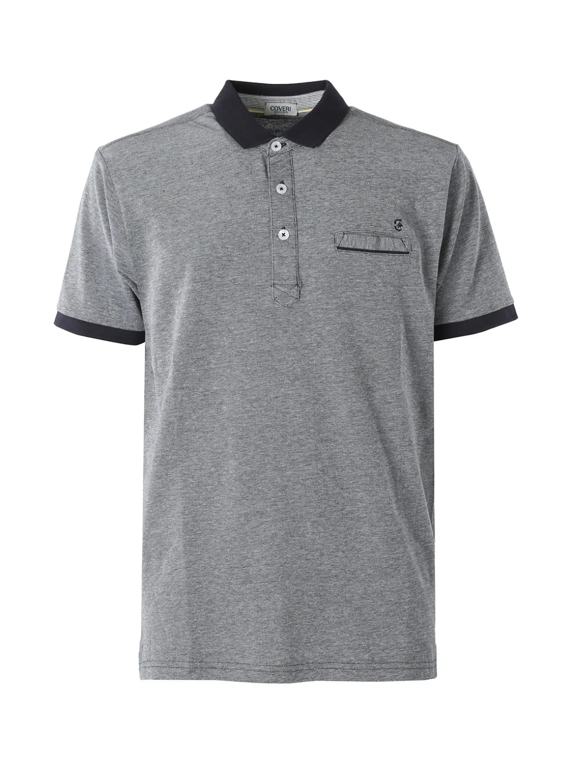Coveri Moving Polo da uomo a maniche corte in cotone - blu scuro