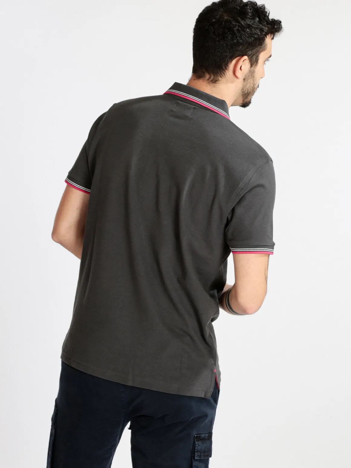 Coveri Moving Polo da uomo in cotone piquet a maniche corte