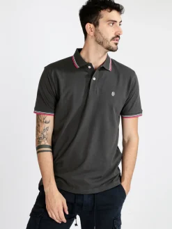 Coveri Moving Polo da uomo in cotone piquet a maniche corte