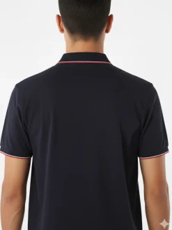 Coveri Moving Polo da uomo in cotone a maniche corte - blu scuro