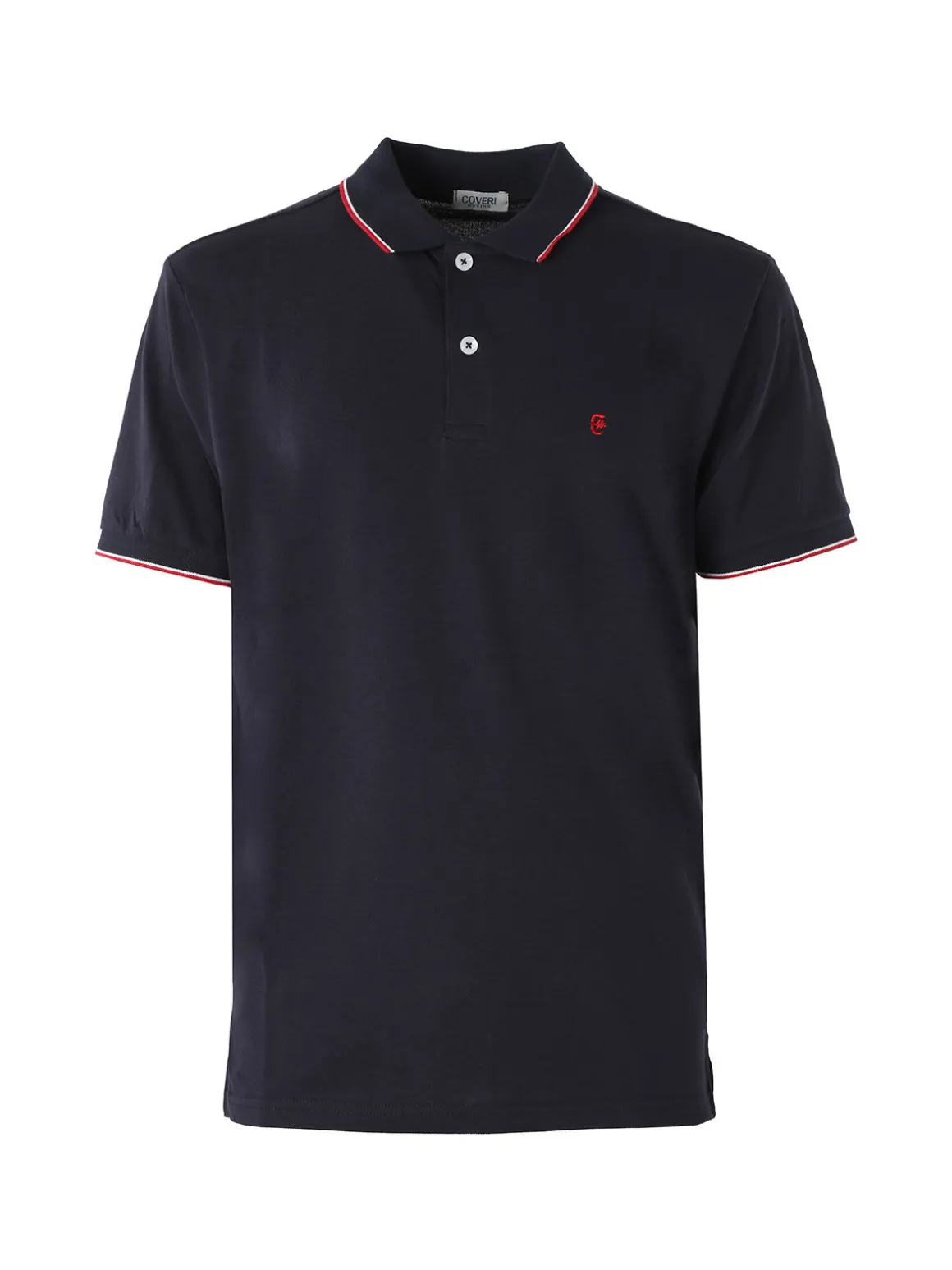 Coveri Moving Polo da uomo in cotone a maniche corte - blu scuro