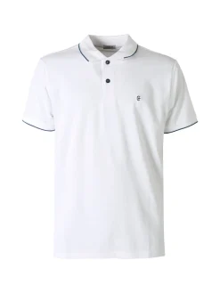 Coveri Moving Polo da uomo in cotone a maniche corte - bianco