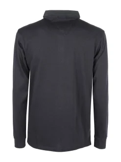 Coveri Moving Polo da uomo in cotone a maniche lunghe - blu scuro