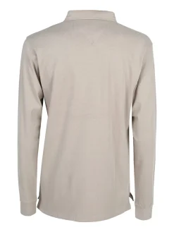 Coveri Moving Polo da uomo in cotone a maniche lunghe - sabbia