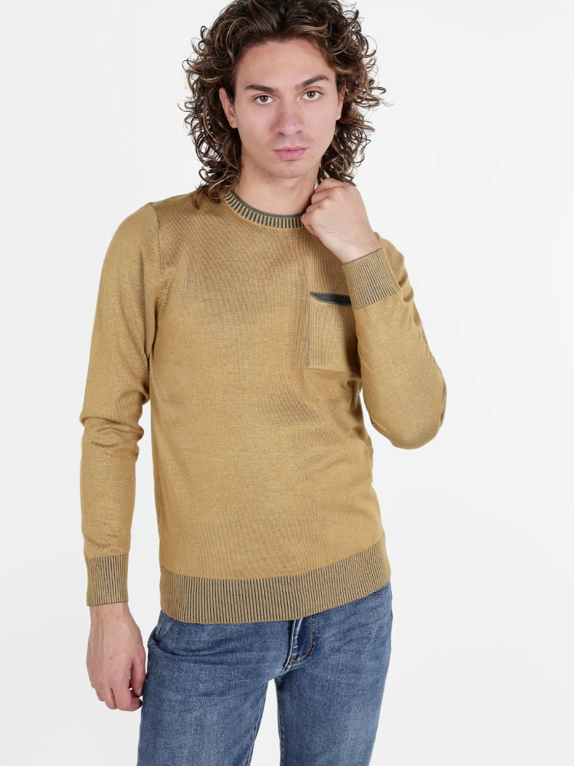 Coveri Moving Pullover da uomo in maglia con taschino