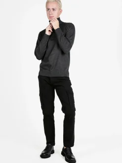 Coveri Moving Pullover da uomo in maglia con chiusura mezza zip