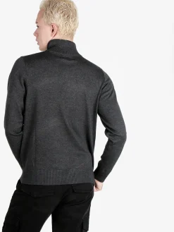 Coveri Moving Pullover da uomo in maglia con chiusura mezza zip