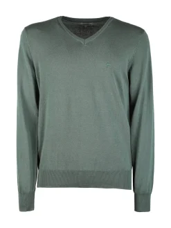 Coveri Moving Pullover da uomo in cotone scollo V
