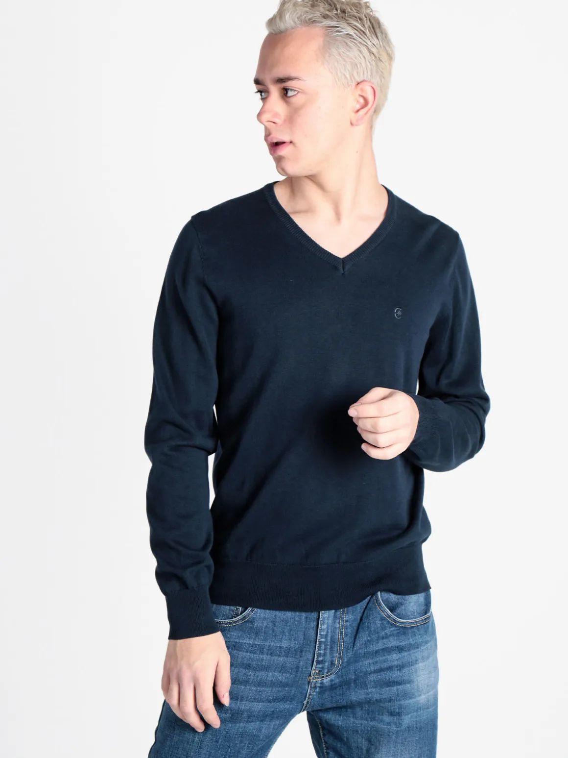 Coveri Moving Pullover da uomo in cotone scollo V