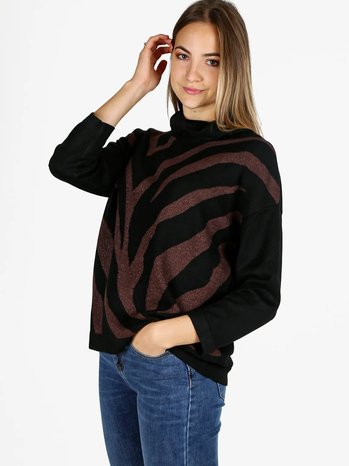 Coveri Moving Pullover dolcevita da donna - nero