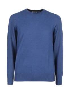 Coveri Moving Pullover girocollo da uomo in maglia - blu