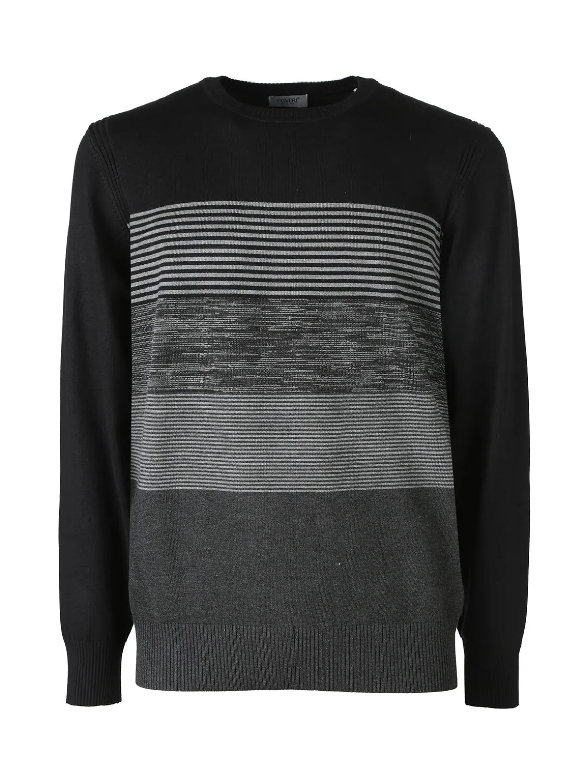Coveri Moving Pullover girocollo da uomo in maglia - nero