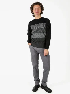 Coveri Moving Pullover girocollo da uomo in maglia - nero