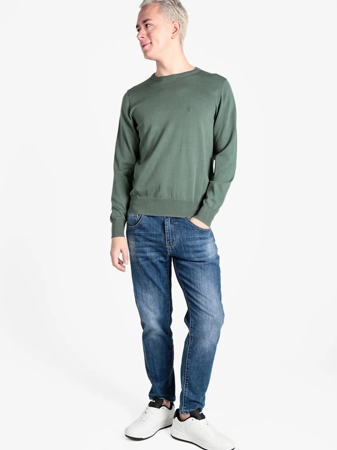 Coveri Moving Pullover girocollo da uomo in cotone