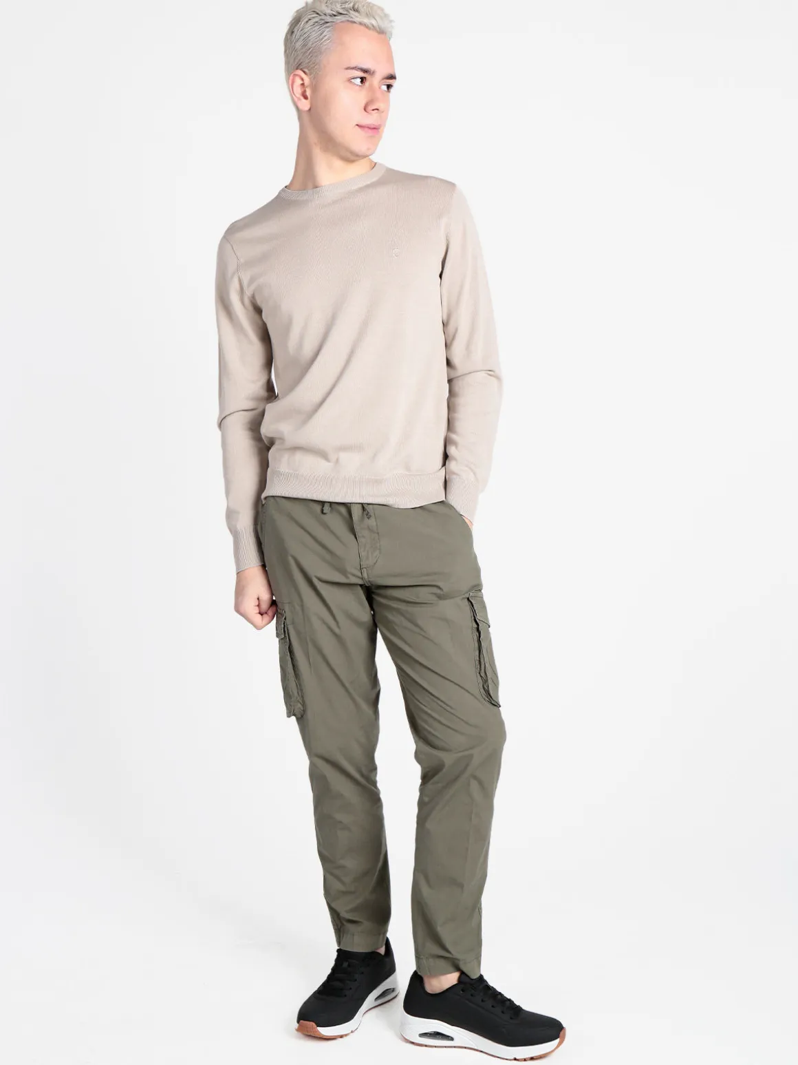 Coveri Moving Pullover girocollo da uomo in cotone
