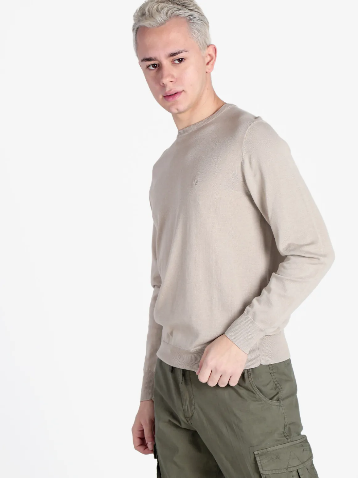 Coveri Moving Pullover girocollo da uomo in cotone