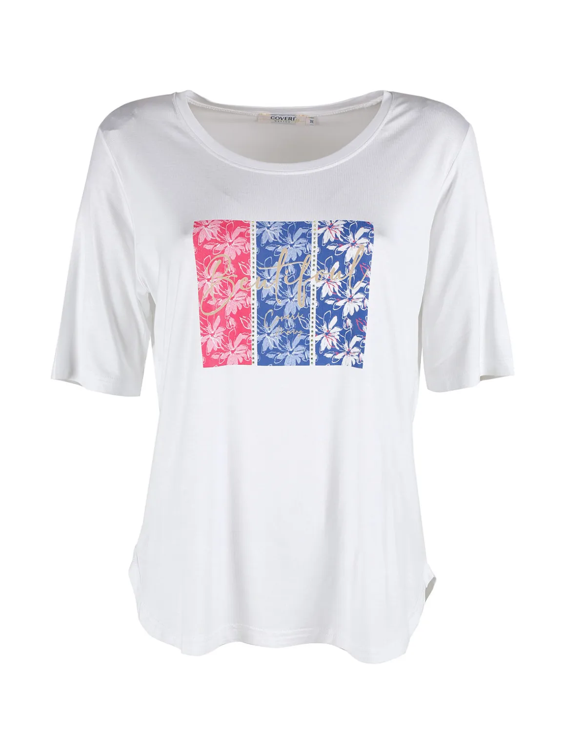 Coveri Moving T-shirt da donna con stampa e strass