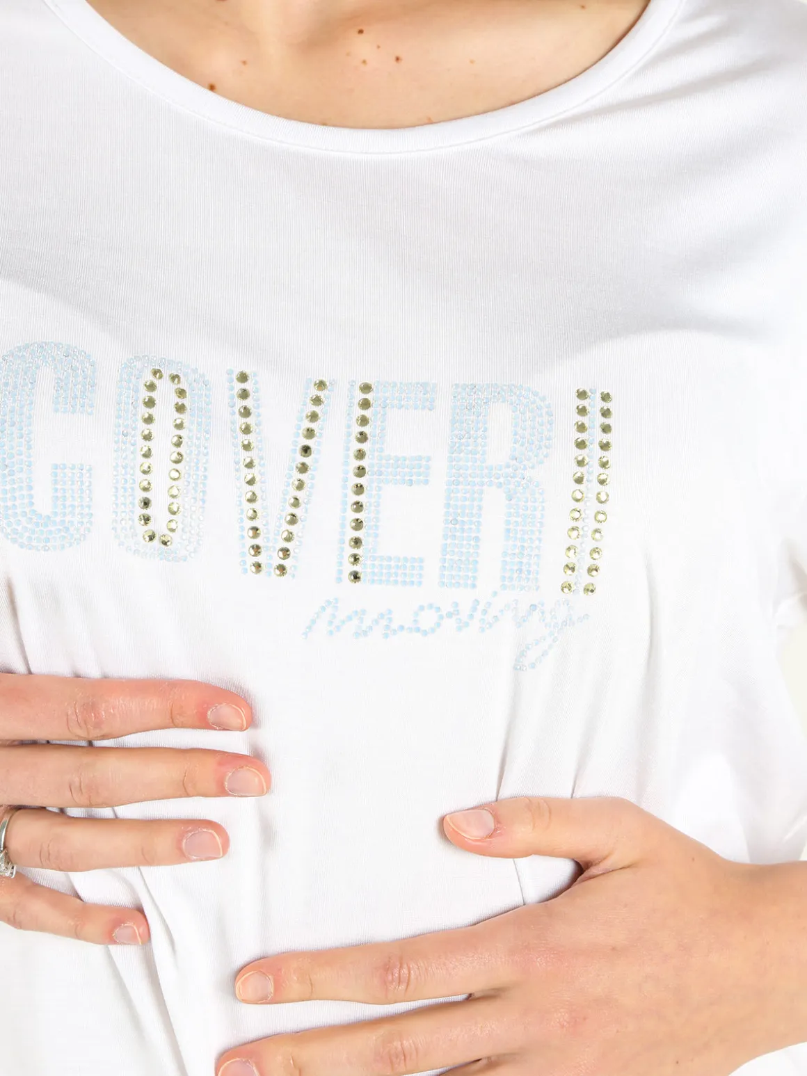 Coveri Moving T-shirt da donna con strass