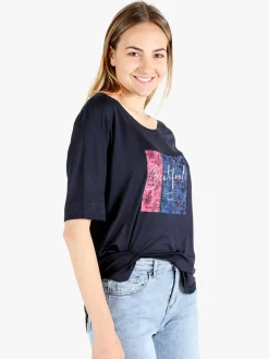 Coveri Moving T-shirt da donna con stampa e strass