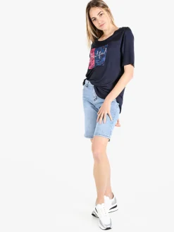 Coveri Moving T-shirt da donna con stampa e strass