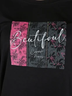 Coveri Moving T-shirt da donna con stampa e strass