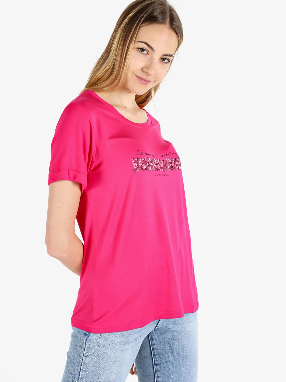 Coveri Moving T-shirt da donna con strass