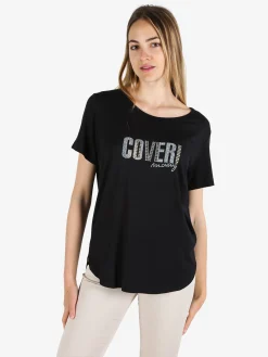 Coveri Moving T-shirt da donna con strass