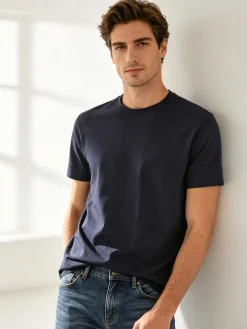 Coveri Moving T-shirt da uomo girocollo in cotone - blu scuro
